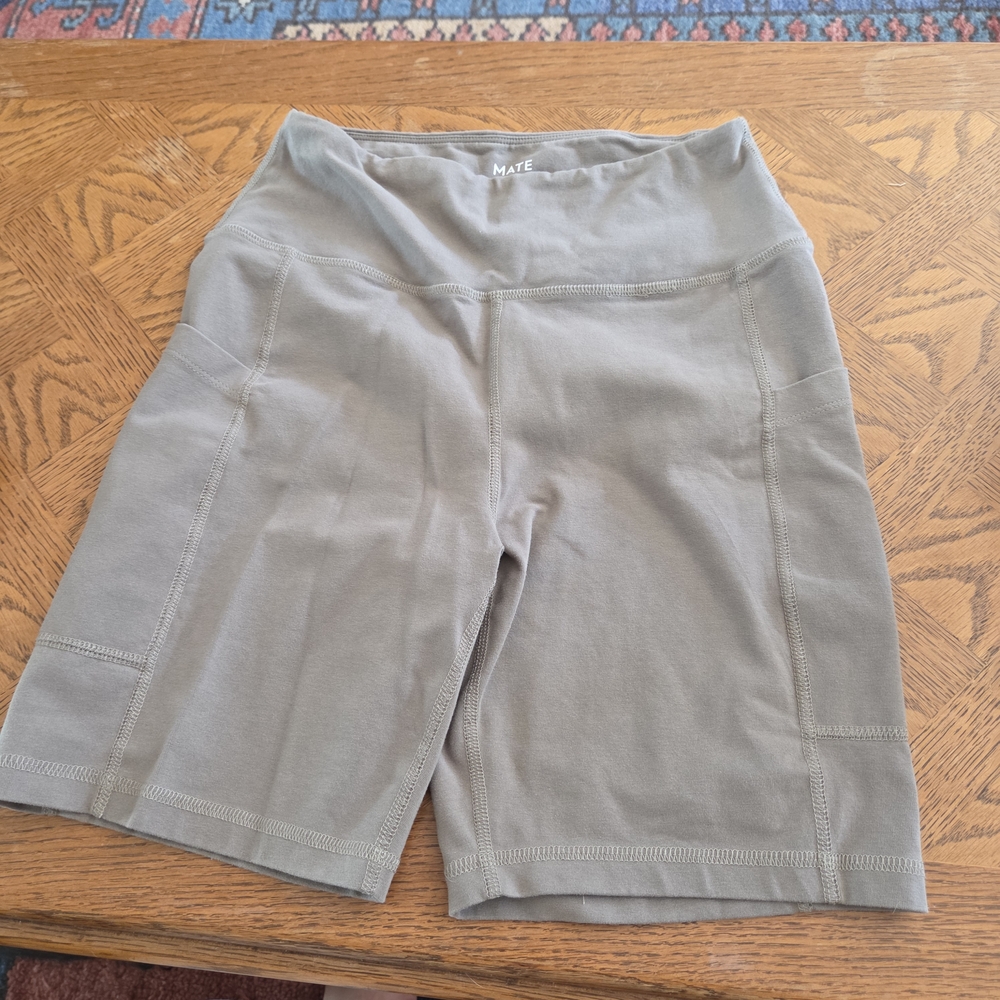MATE the Label Tan Bike Shorts Soft Stretchy Design